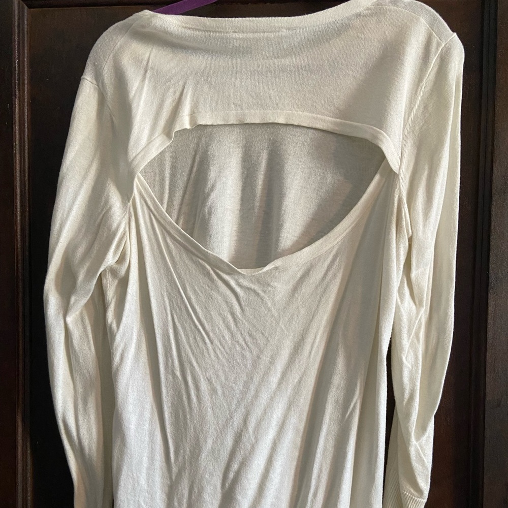 Cutout sweater with zipper detail